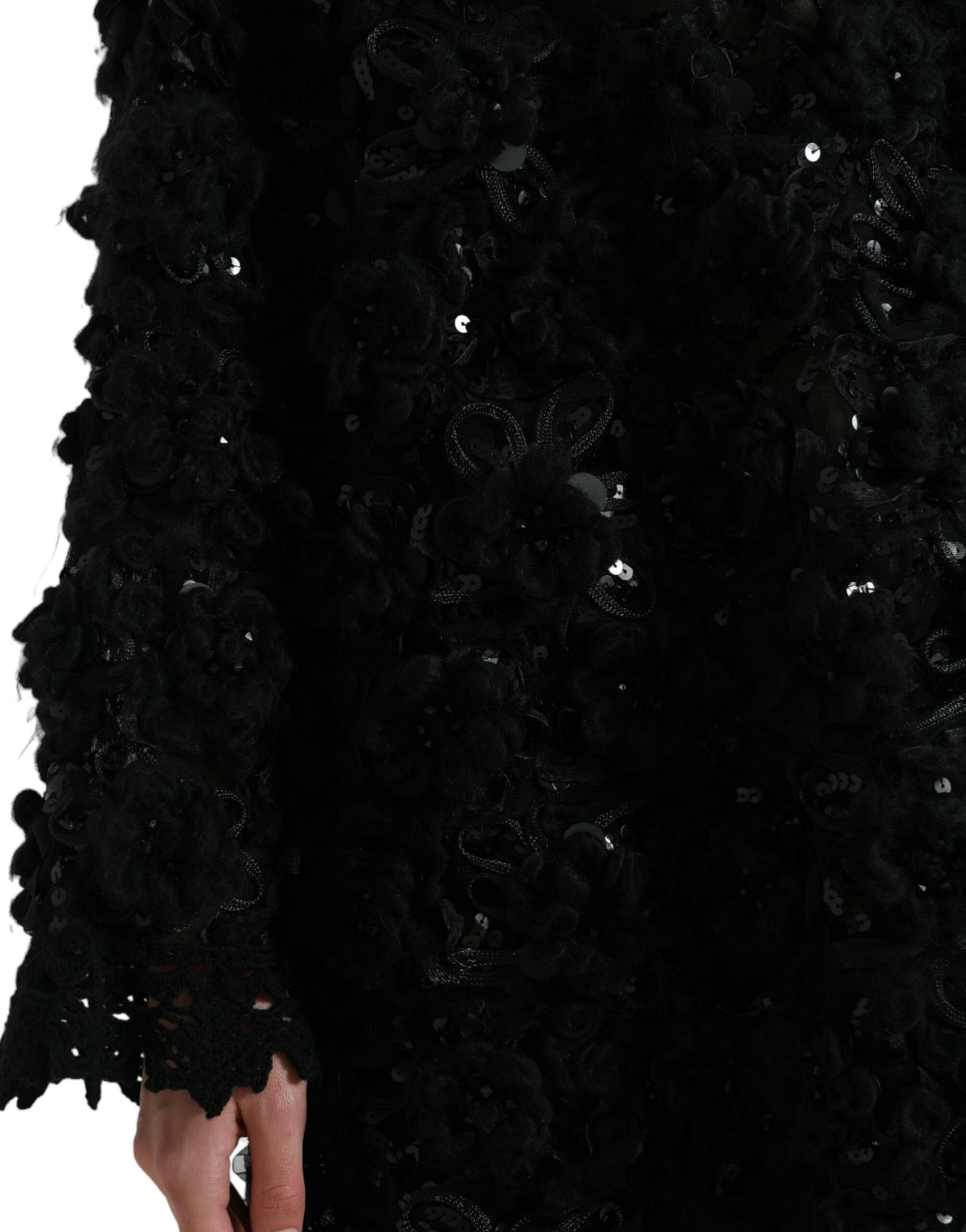Pull noir à paillettes Dolce &amp; Gabbana