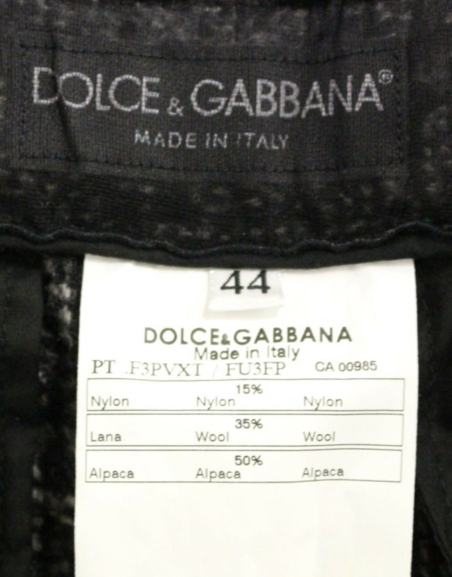Pantalon short en laine grise Dolce &amp; Gabbana