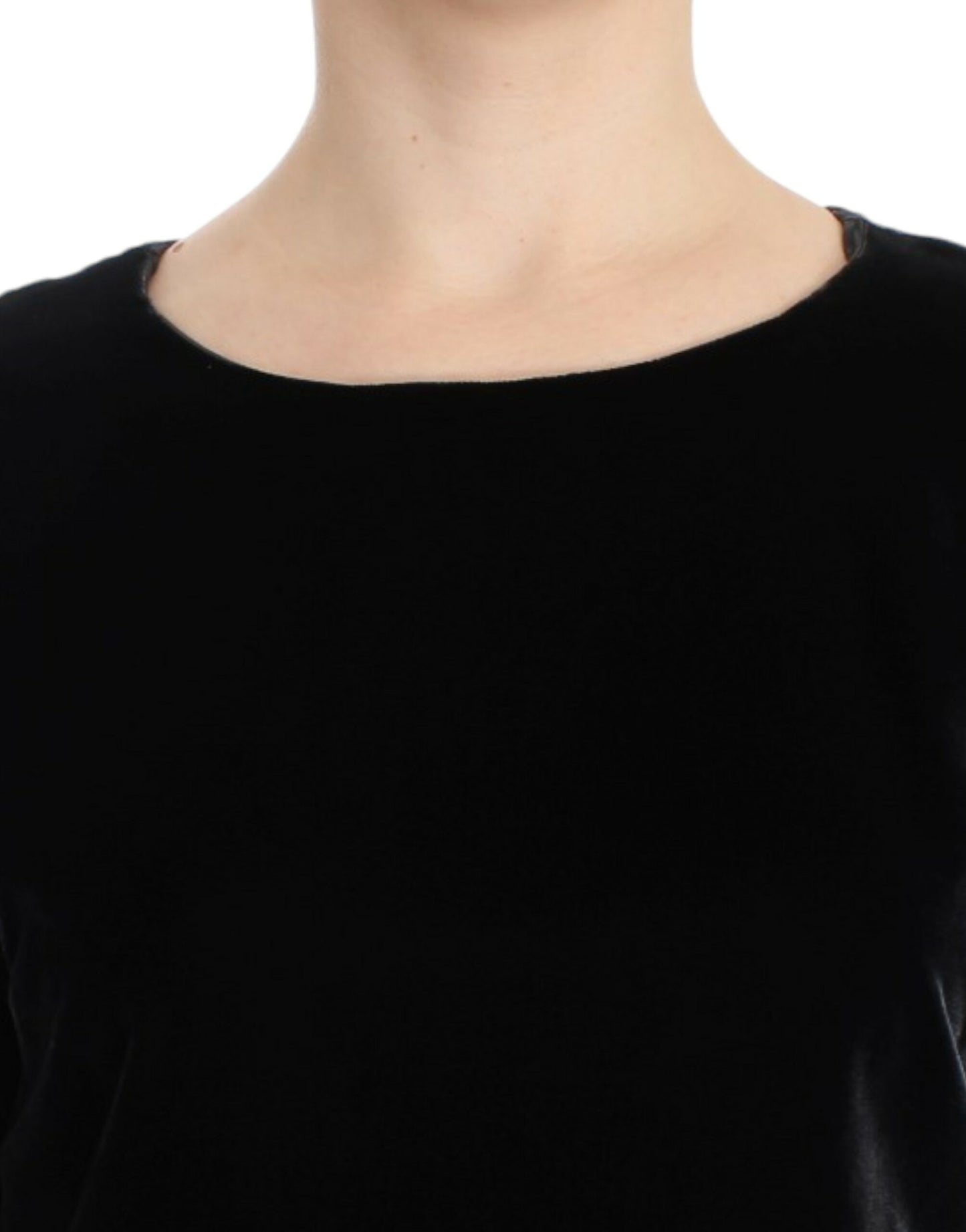 Dolce &amp; Gabbana Chemisier à manches courtes en velours noir