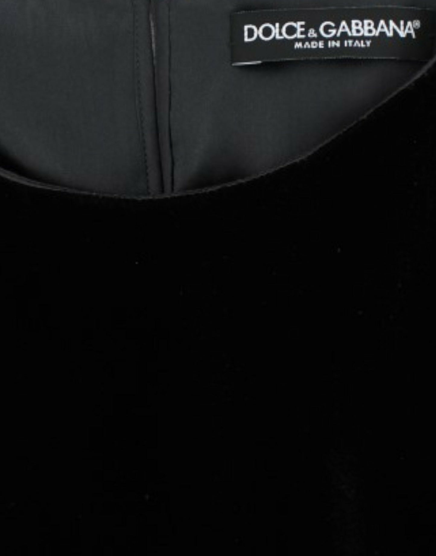 Dolce &amp; Gabbana Chemisier à manches courtes en velours noir