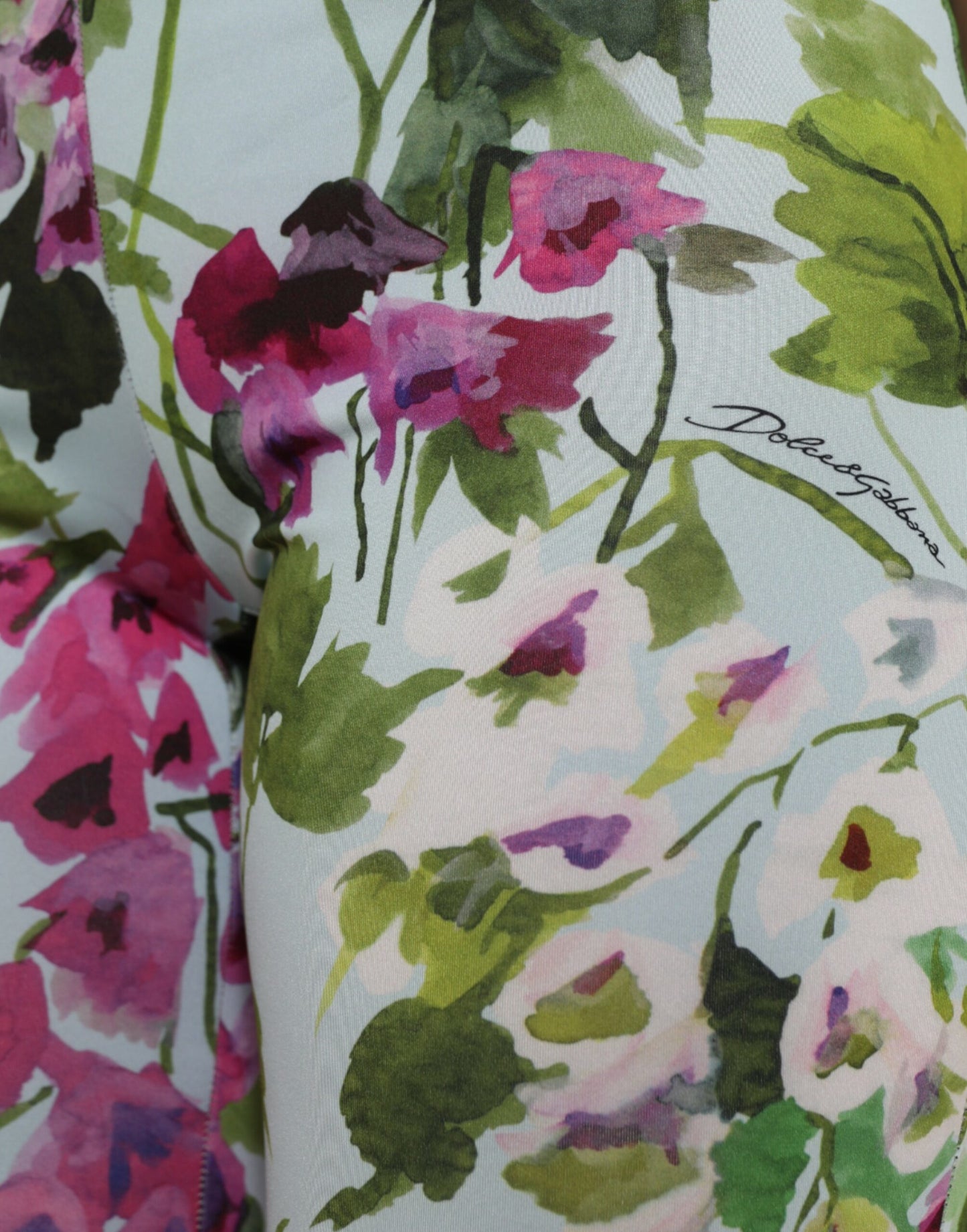 Pantalon legging taille haute à fleurs multicolores Dolce &amp; Gabbana