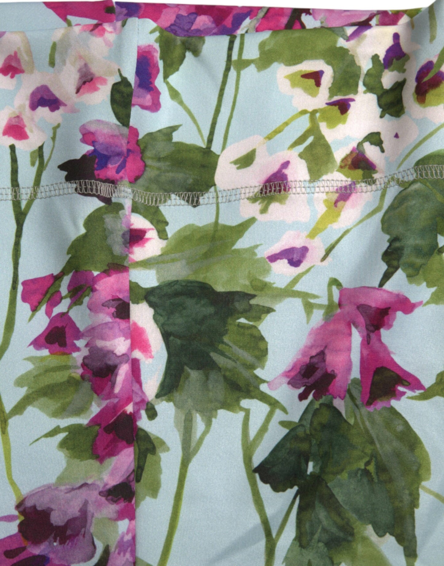 Pantalon legging taille haute à fleurs multicolores Dolce &amp; Gabbana