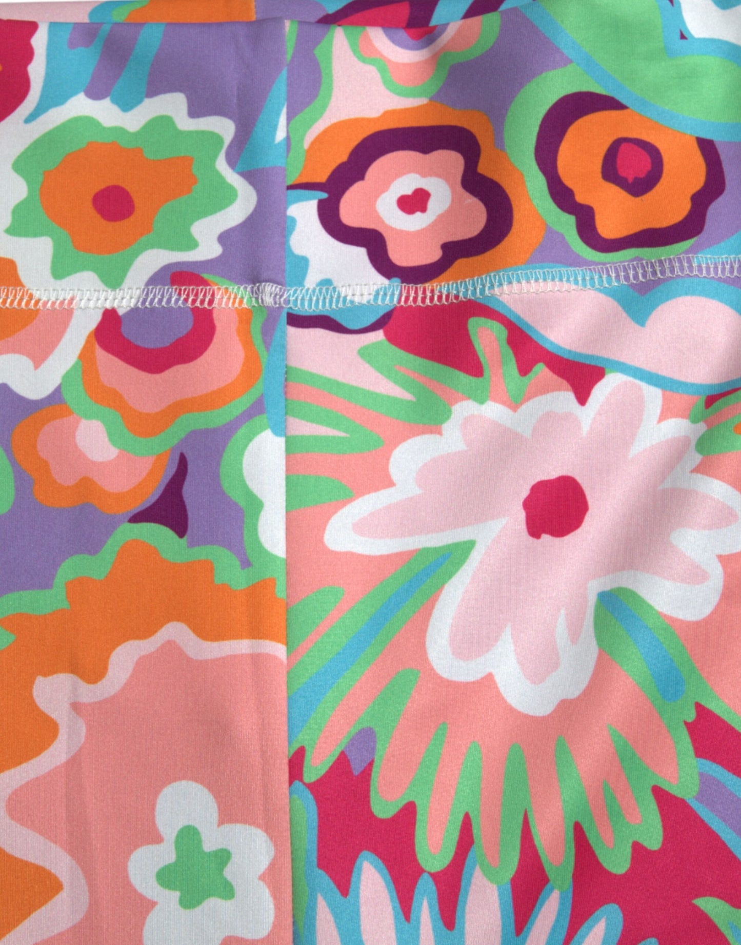 Pantalon legging taille haute à fleurs multicolores Dolce &amp; Gabbana