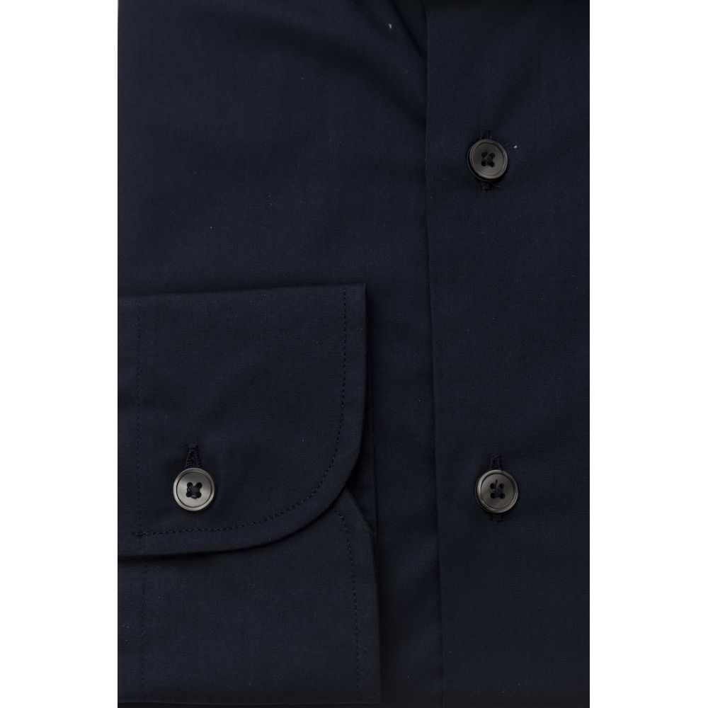 Bagutta Blue Cotton Men's Slim Shirt