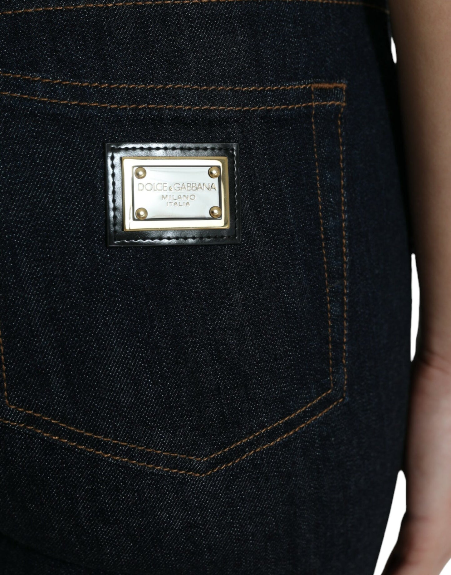 Dolce &amp; Gabbana – Blaue Skinny-Jeans aus Baumwollstretch-Denim