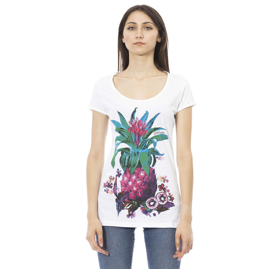 T-shirt femme en coton blanc Just Cavalli