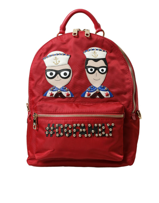 Sac à dos Dolce &amp; Gabbana rouge #DGFAMILY orné de strass VULCANO