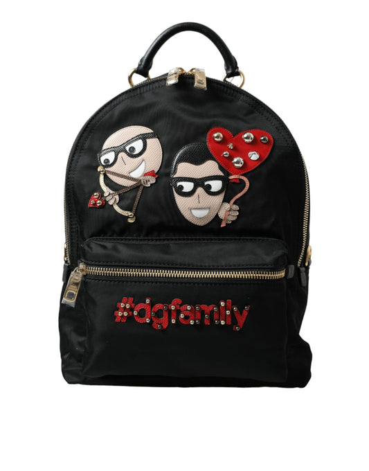 Sac à dos Dolce &amp; Gabbana noir orné #DGFAMILY VULCANO