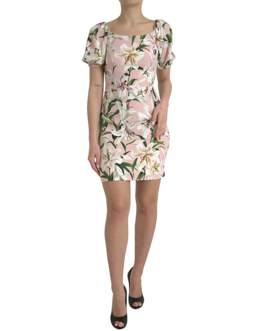 Robe fourreau extensible en viscose rose Lily de Dolce &amp; Gabbana