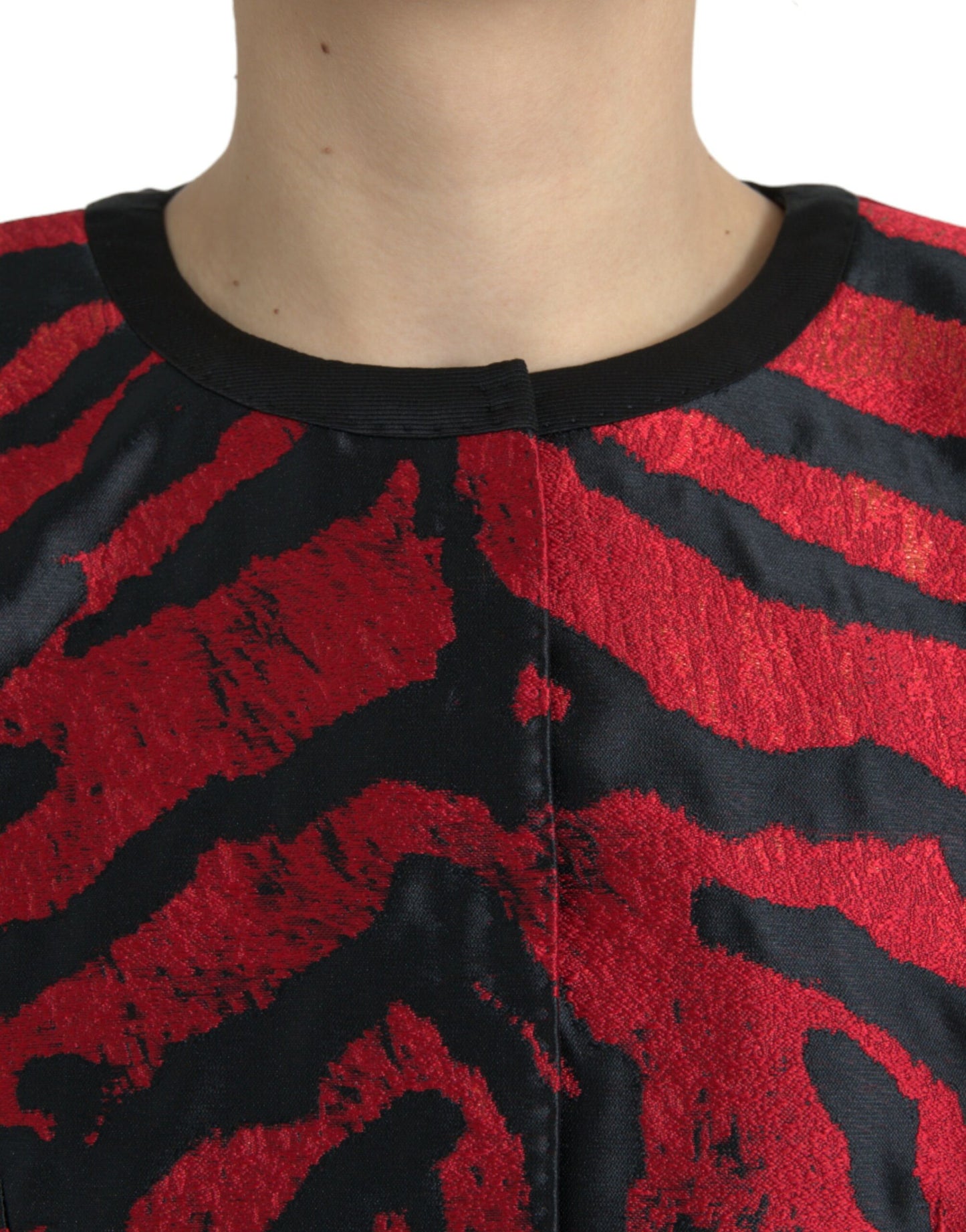 Dolce &amp; Gabbana - Veste courte à motifs noirs et rouges