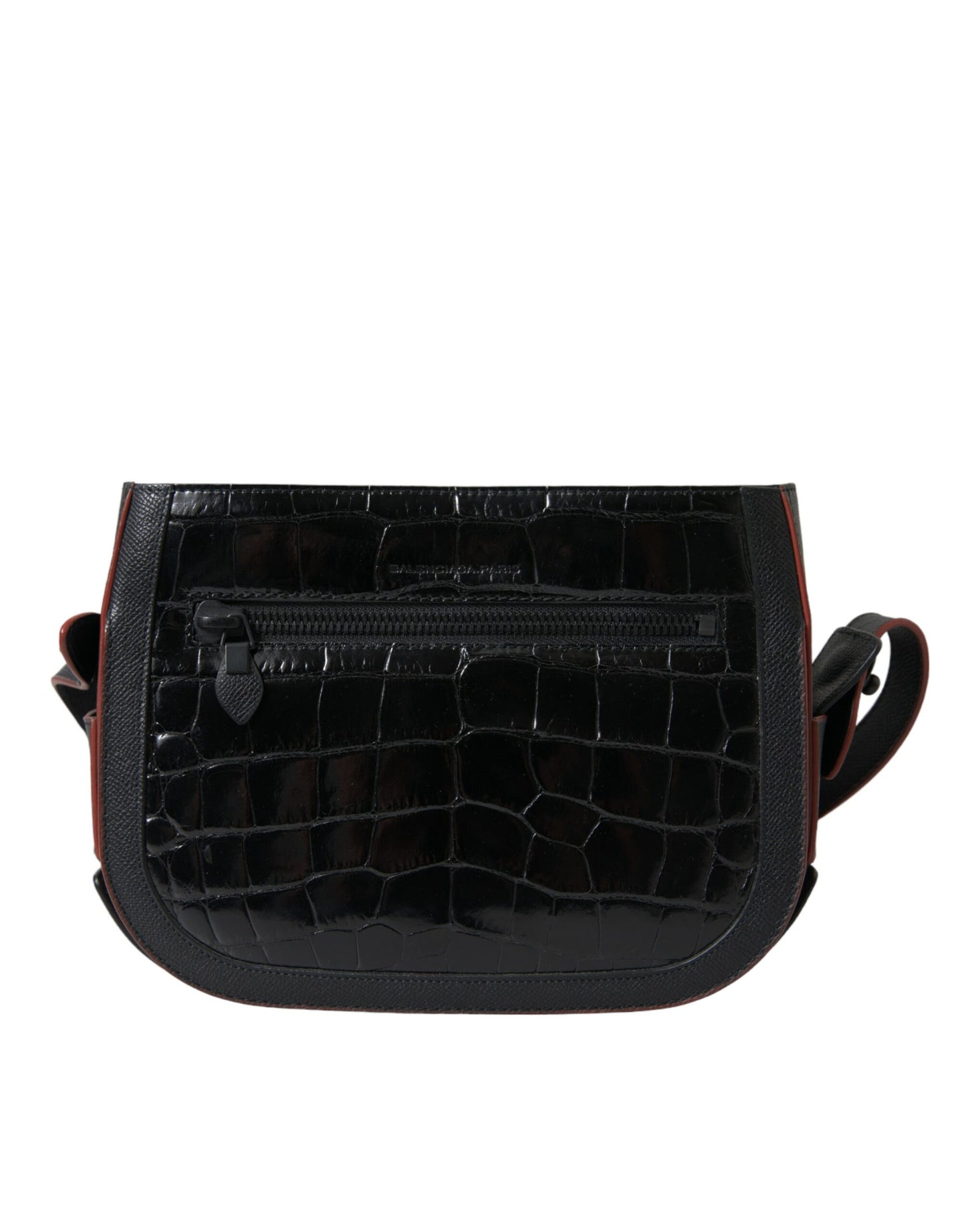 Sac bandoulière en cuir exotique noir Balenciaga