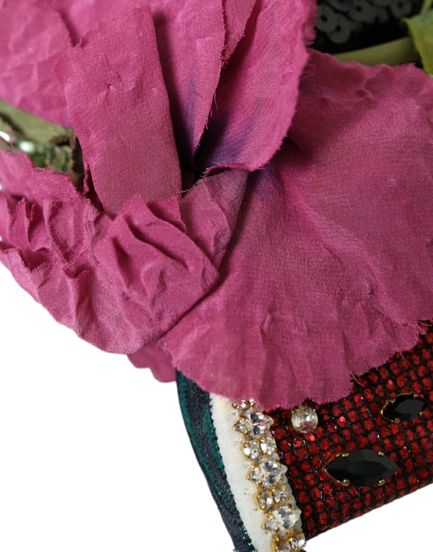 Dolce &amp; Gabbana Rotes Wassermelonen-Kirsch-Kristall-Haarband Statement-Diadem