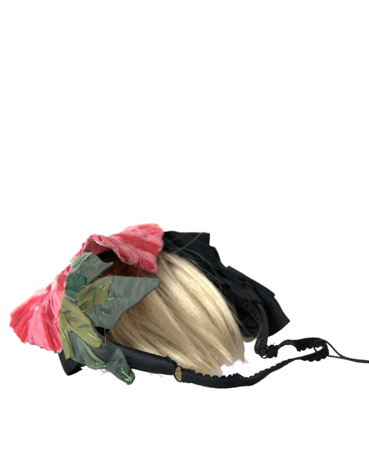Bandeau de coiffure en viscose noire et blanche Dolce &amp; Gabbana