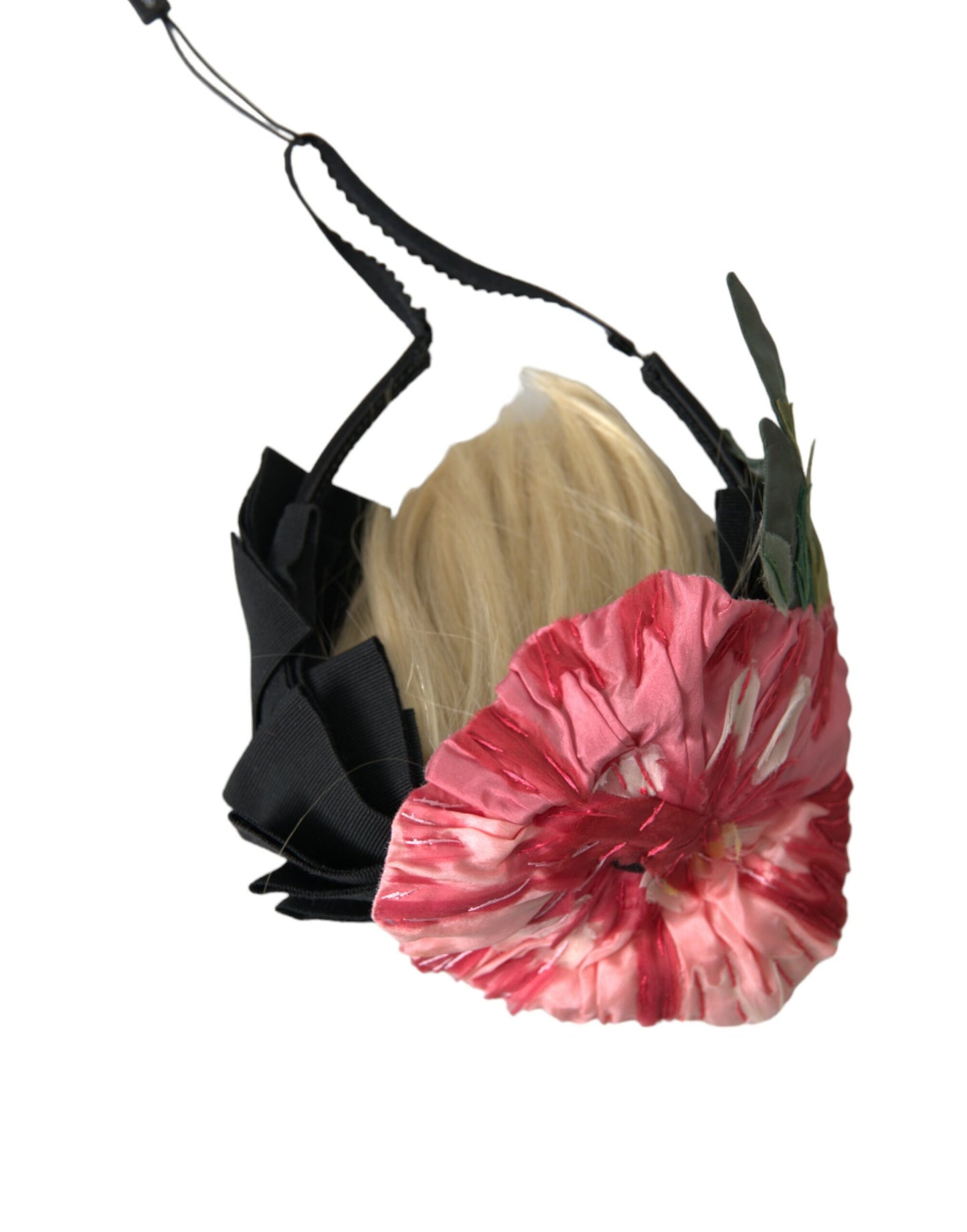 Bandeau de coiffure en viscose noire et blanche Dolce &amp; Gabbana