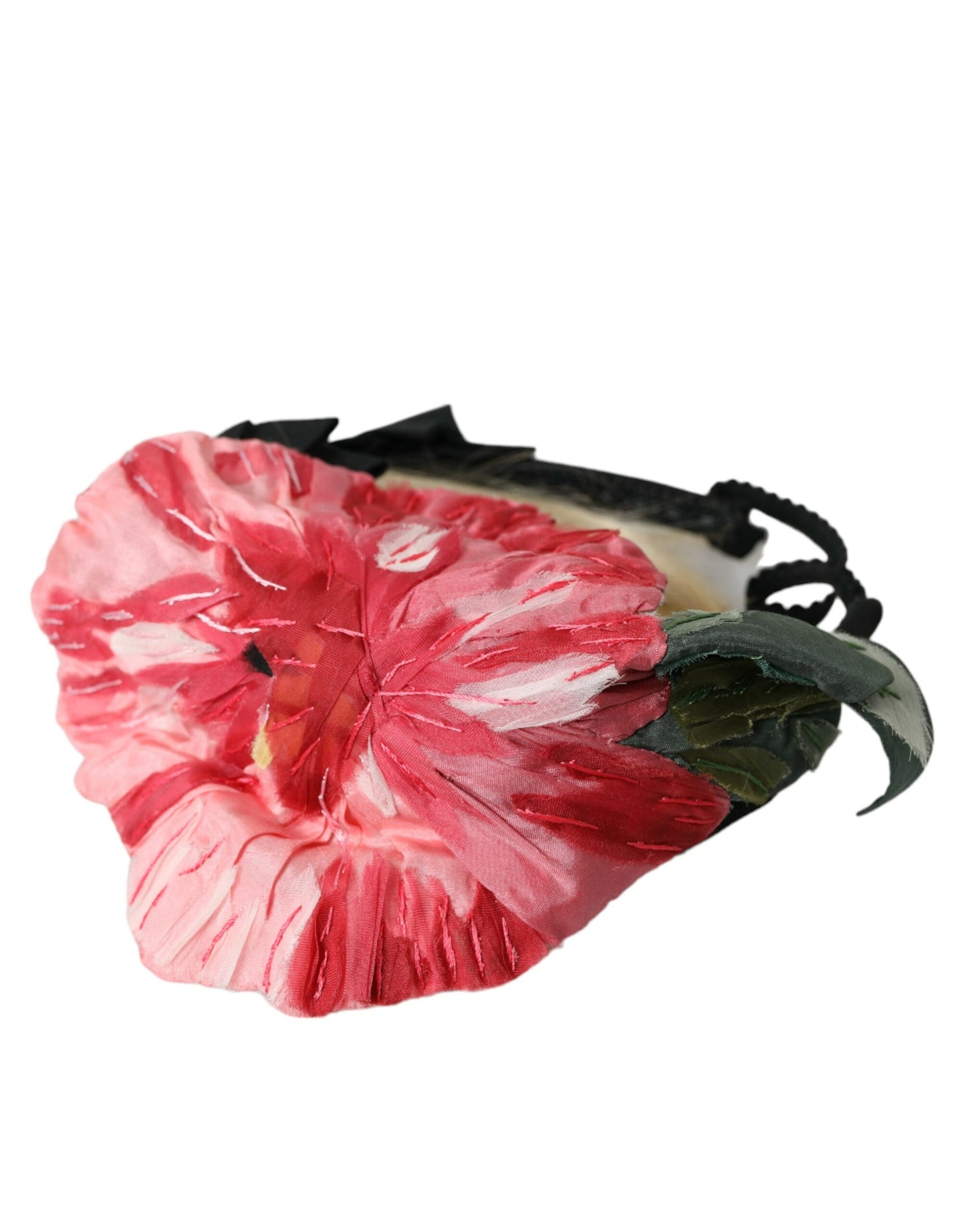 Bandeau de coiffure en viscose noire et blanche Dolce &amp; Gabbana