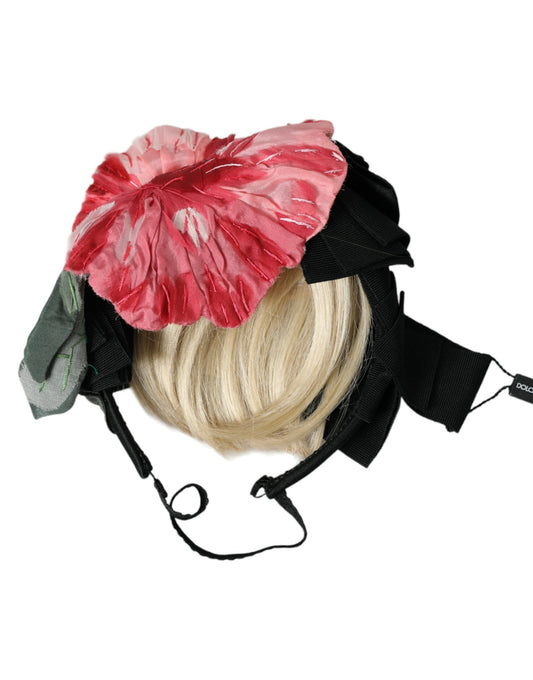 Bandeau de coiffure en viscose noire et blanche Dolce &amp; Gabbana