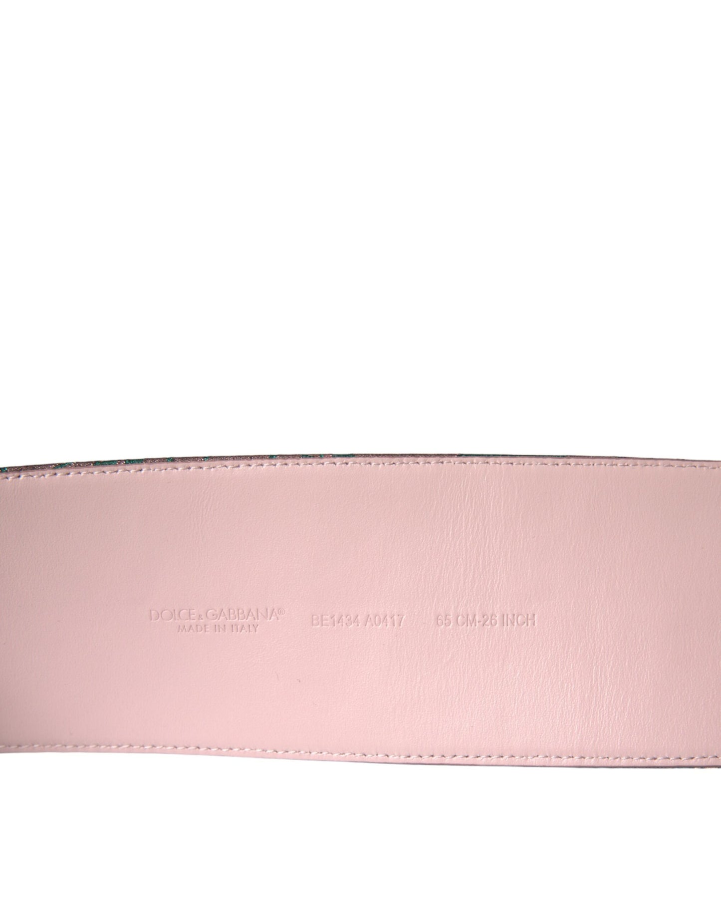 Ceinture Dolce &amp; Gabbana en jacquard floral multicolore et lurex avec boucle dorée