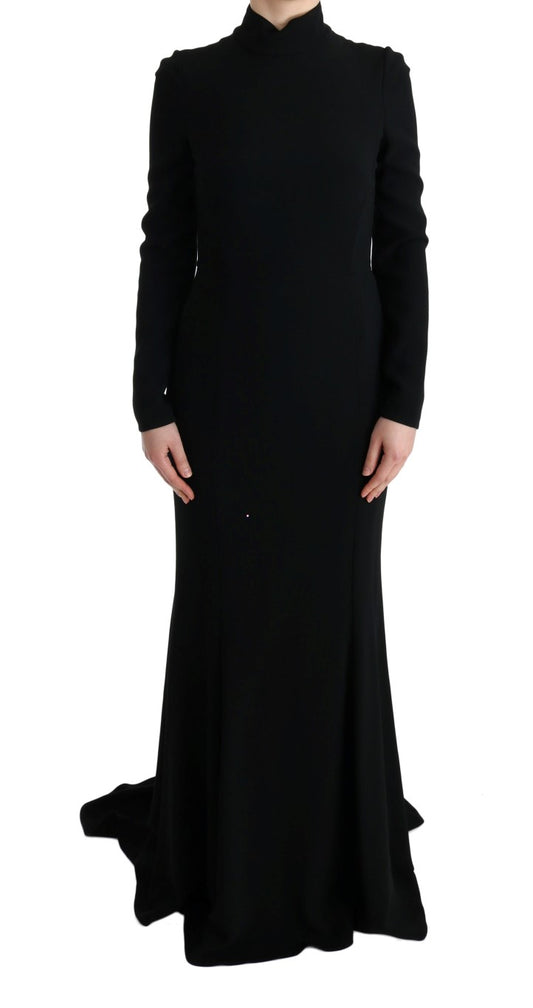 Robe fourreau longue extensible noire Dolce &amp; Gabbana