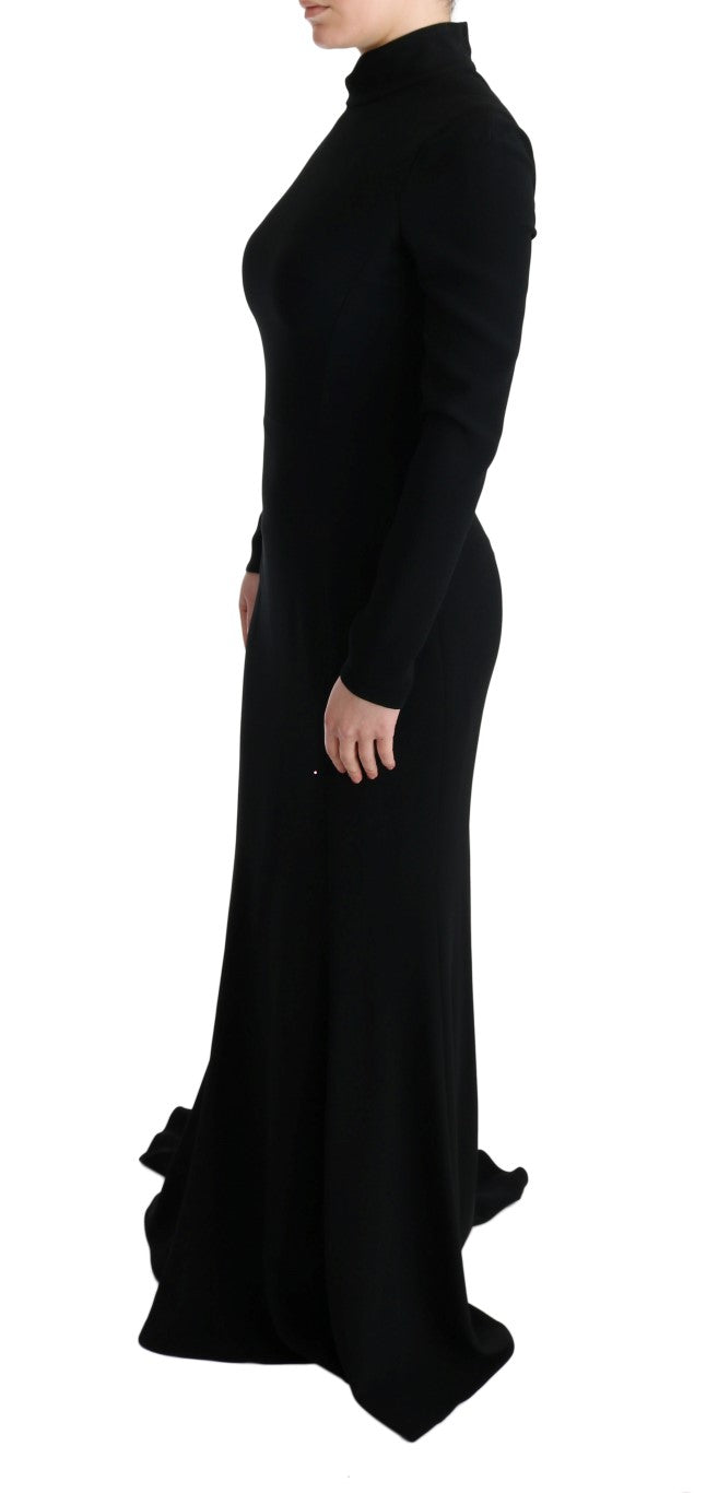 Robe fourreau longue extensible noire Dolce &amp; Gabbana