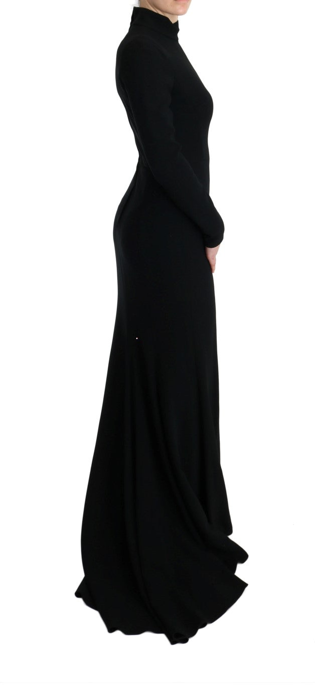 Robe fourreau longue extensible noire Dolce &amp; Gabbana