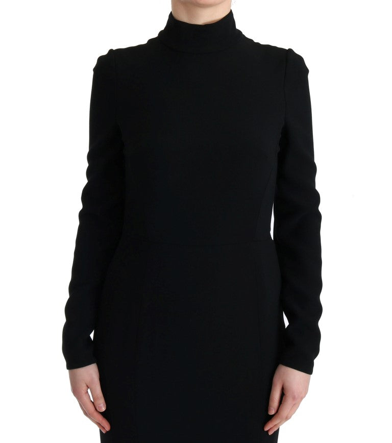 Robe fourreau longue extensible noire Dolce &amp; Gabbana