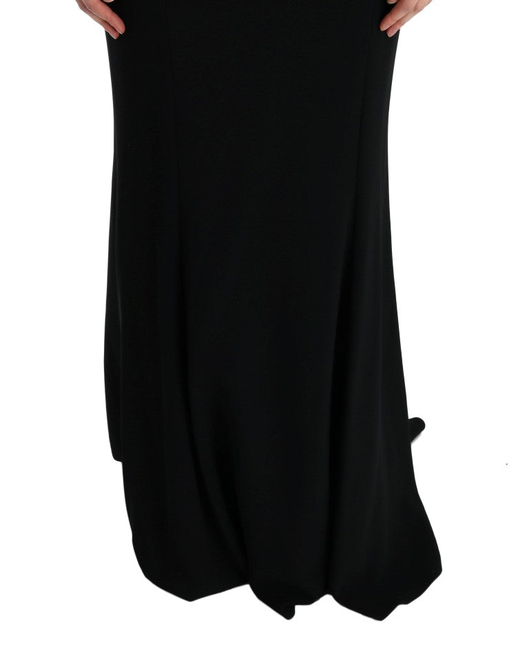 Robe fourreau longue extensible noire Dolce &amp; Gabbana