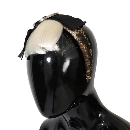 Bandeau diadème Dolce &amp; Gabbana en cristal noir et blanc