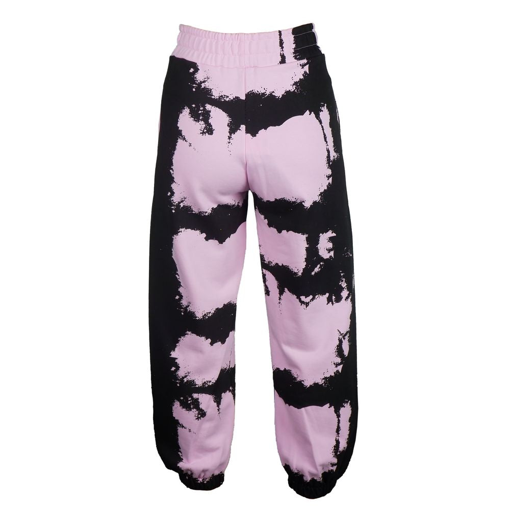 Pantalon de survêtement en coton imprimé rose chic Comme Des Fuckdown