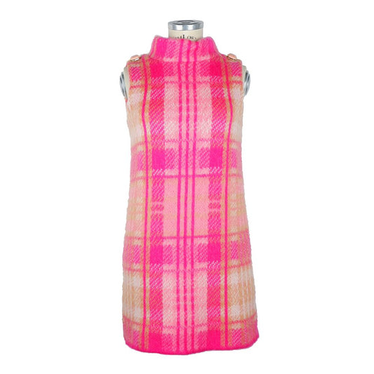Elisabetta Franchi Fuchsia Marabou Robe Femme