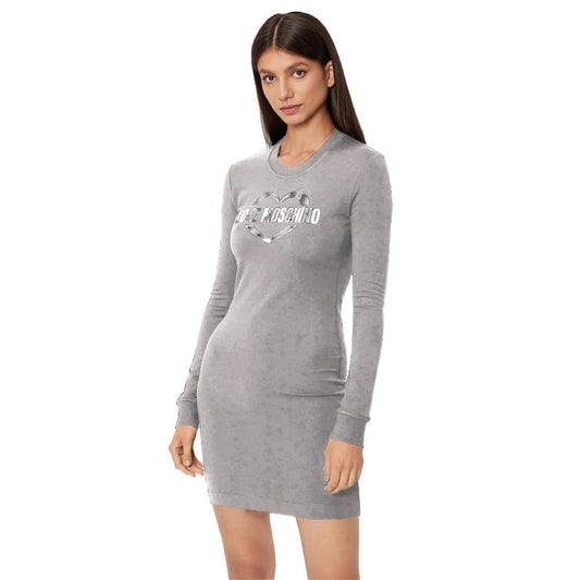 Robe en coton marron Love Moschino pour femme