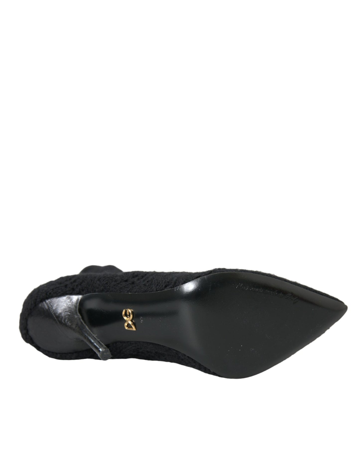Bottes mi-mollet noires à talons aiguilles Dolce &amp; Gabbana