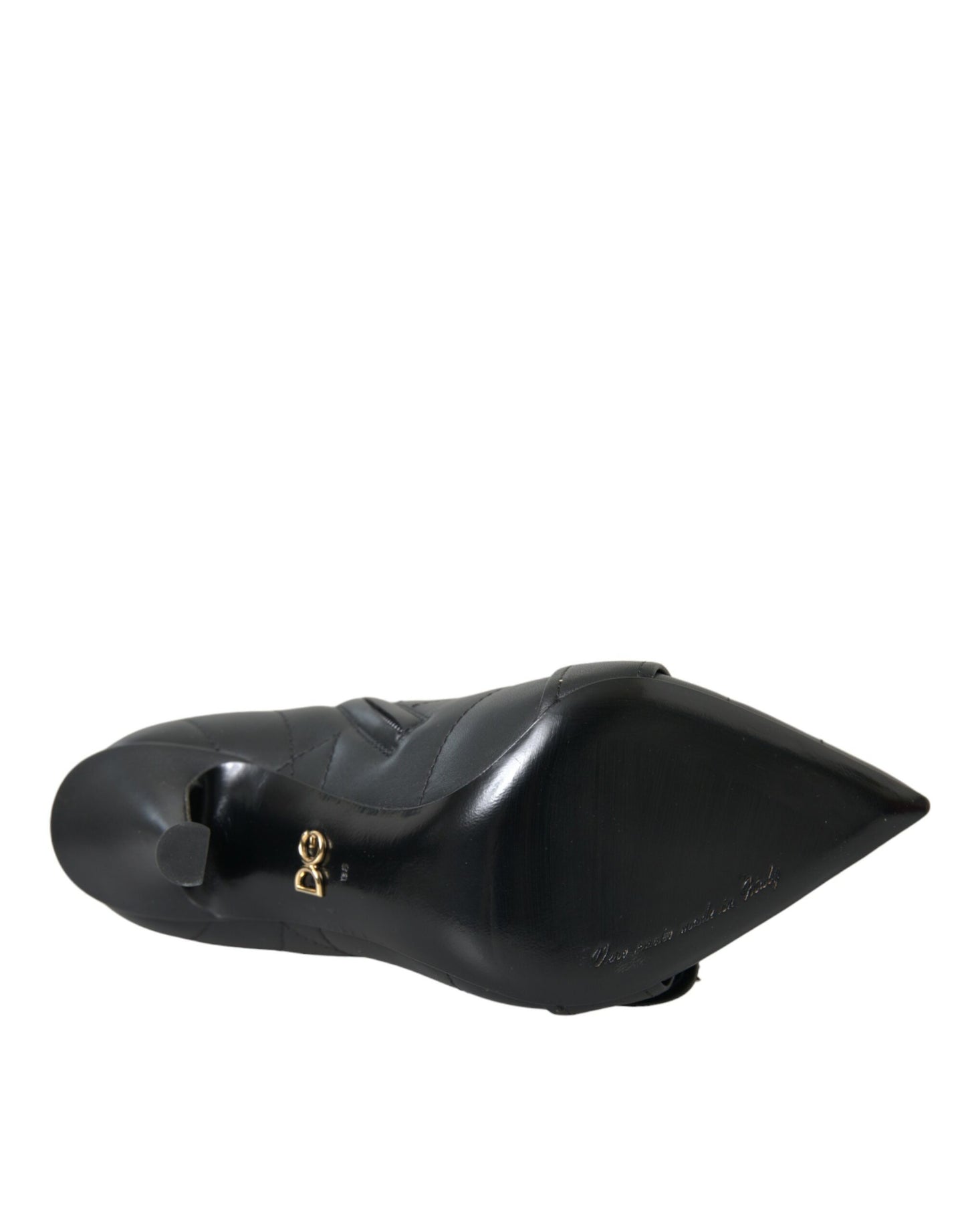 Bottes matelassées à boucles noires Dolce &amp; Gabbana Devotion