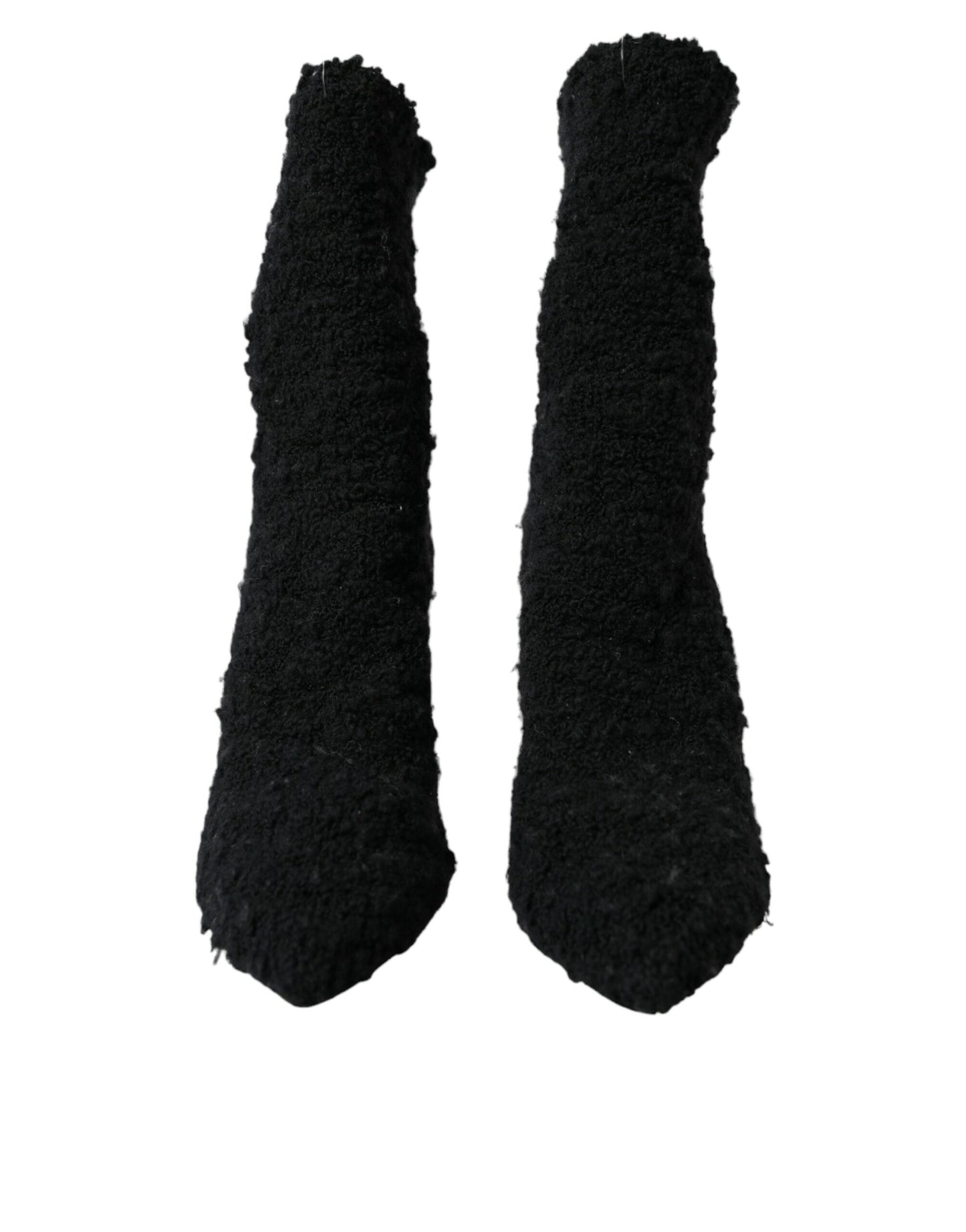 Bottes mi-mollet noires à talons aiguilles Dolce &amp; Gabbana