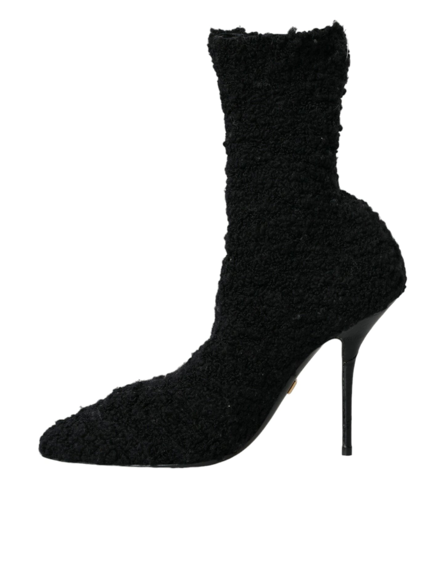 Bottes mi-mollet noires à talons aiguilles Dolce &amp; Gabbana
