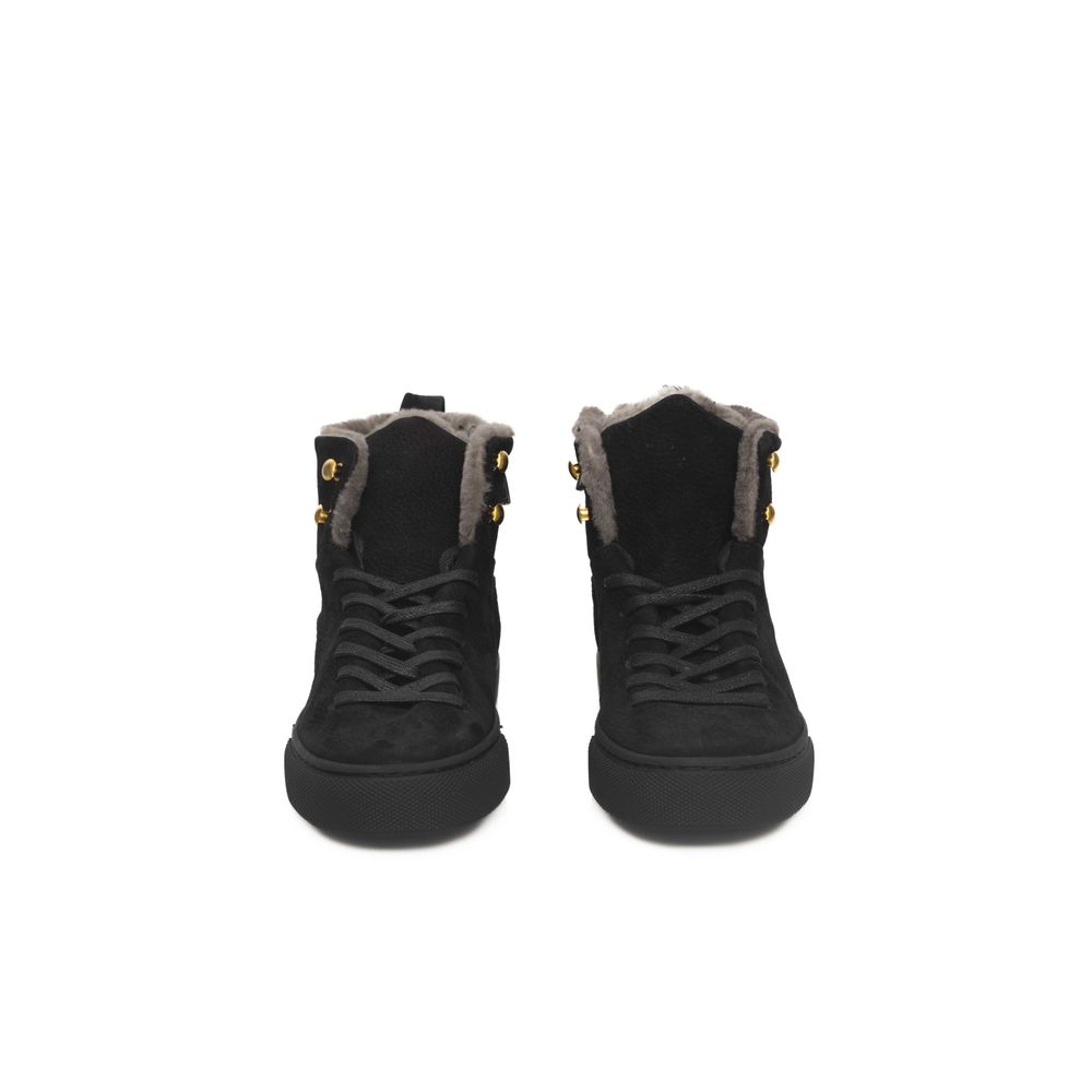 Cerruti 1881 Damen-Sneaker aus schwarzem Rindsleder