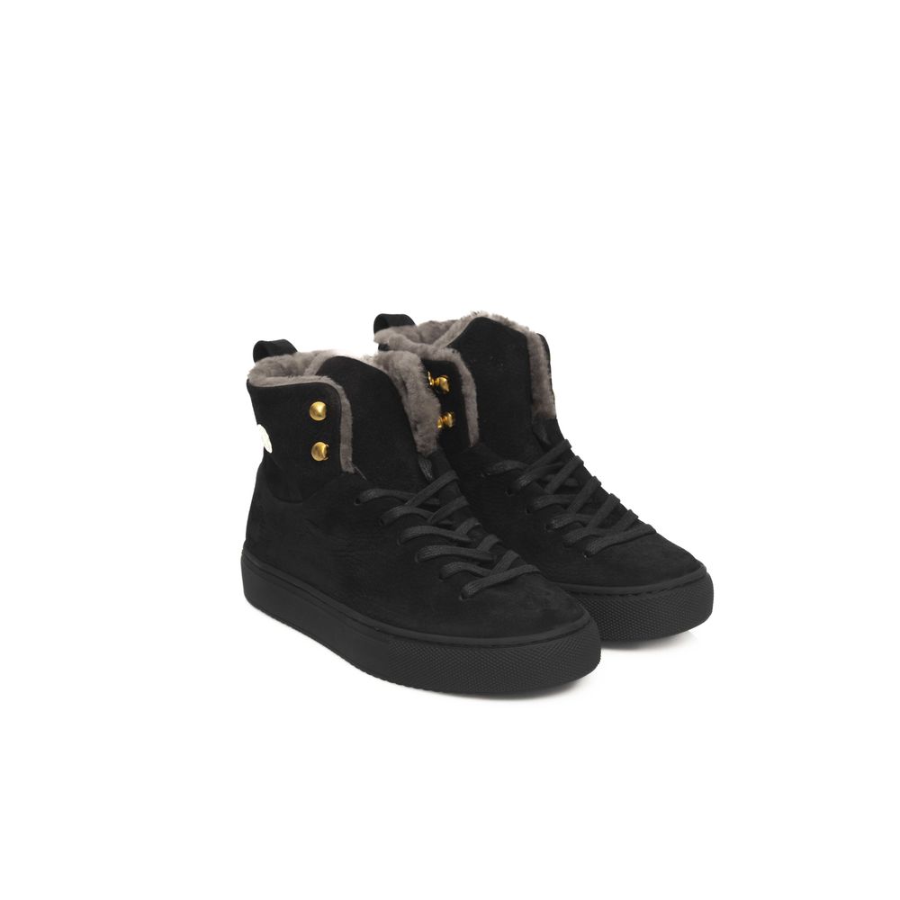 Cerruti 1881 Damen-Sneaker aus schwarzem Rindsleder