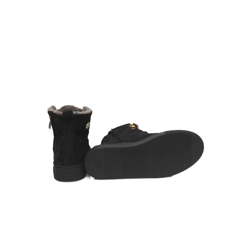 Cerruti 1881 Damen-Sneaker aus schwarzem Rindsleder