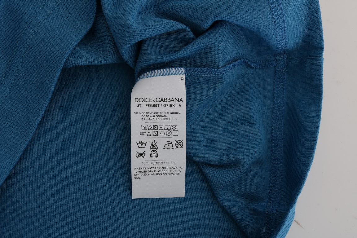 T-shirt Dolce &amp; Gabbana en coton bleu à motif 2017