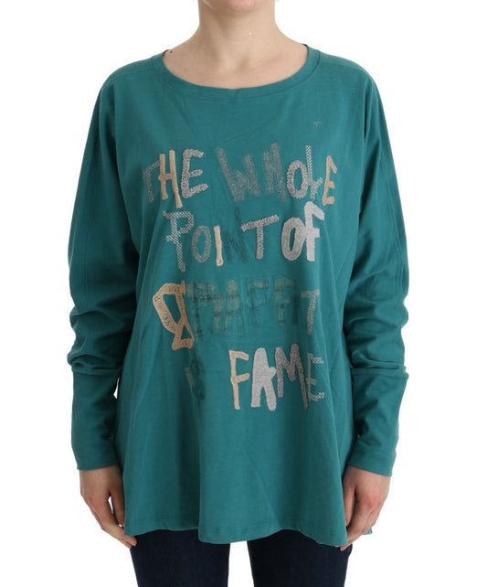 Pull oversize en coton vert John Galliano
