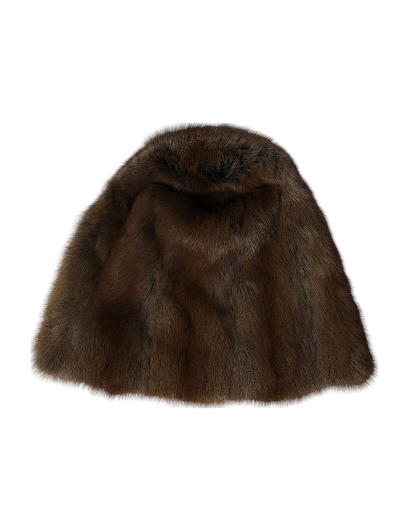 Bonnet en cachemire pour femme Dolce &amp; Gabbana en fourrure de belette marron
