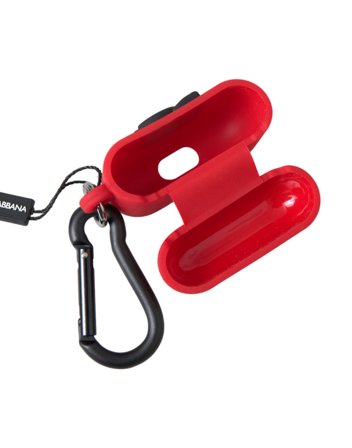 Dolce &amp; Gabbana – Rote Airpods-Hülle aus Silikonkautschuk mit Logoprägung