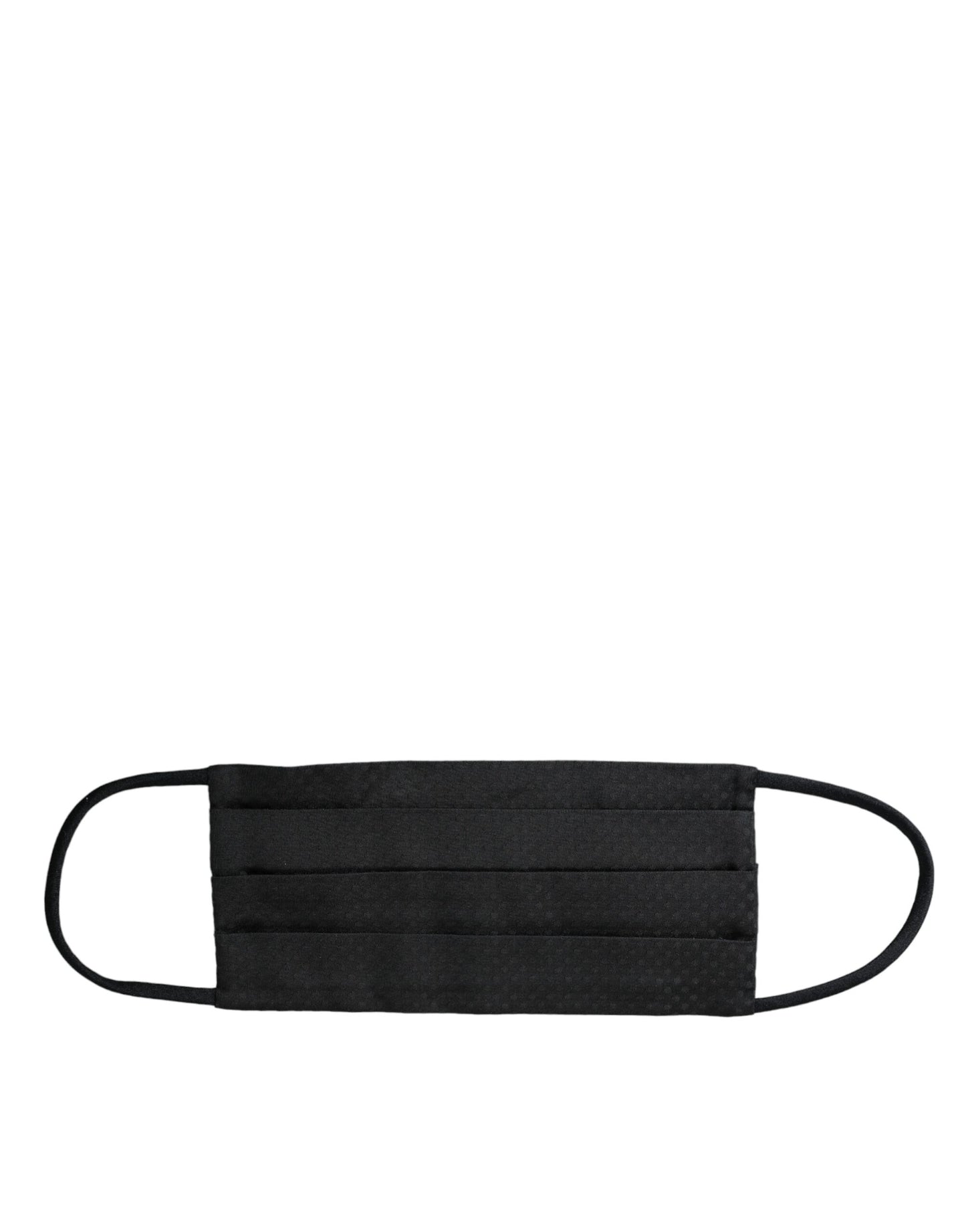 Dolce & Gabbana Black 100% Silk Adjustable Necktie Face Mask