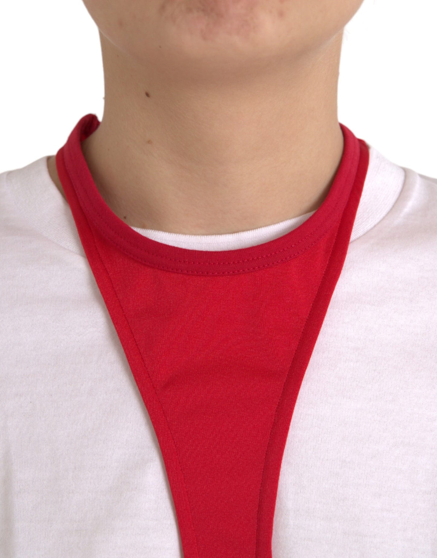 Robe fourreau moulante en nylon extensible rouge Dolce &amp; Gabbana