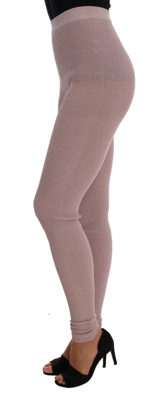 Dolce &amp; Gabbana Collants taille haute roses extensibles