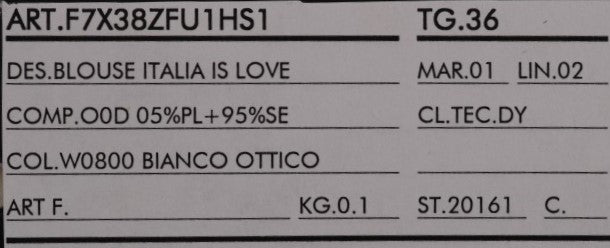 Dolce &amp; Gabbana Weiße Seidenbluse „Italia Is Love“