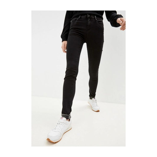 Jean noir en coton pour femme Love Moschino