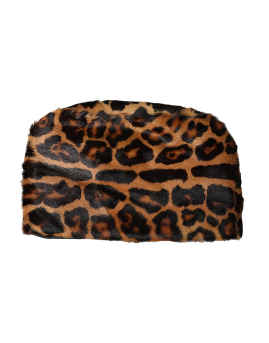 Bob Dolce &amp; Gabbana en fourrure léopard marron pour femme