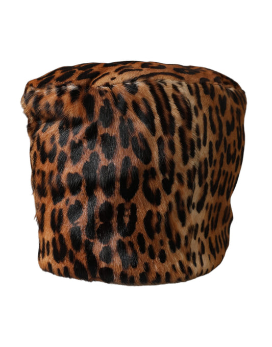 Bob Dolce &amp; Gabbana en fourrure léopard marron pour femme