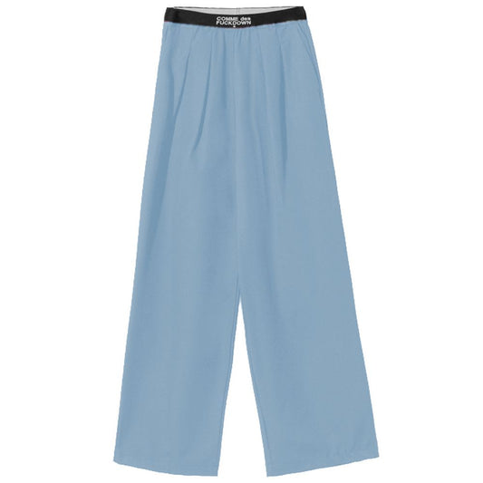 Pantalon Palazzo bleu clair en polyester pour femme Comme Des Fuckdown