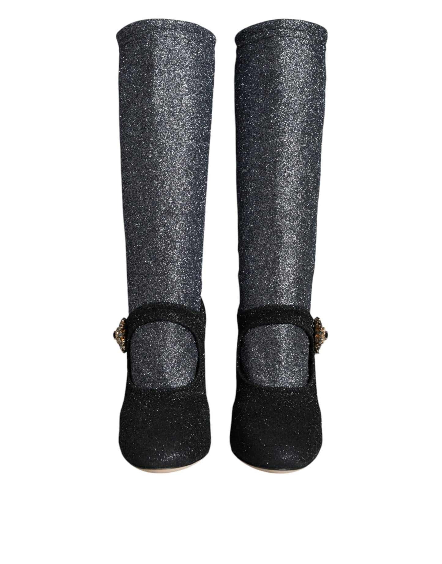Bottines Mary Janes noires à cristaux Dolce &amp; Gabbana